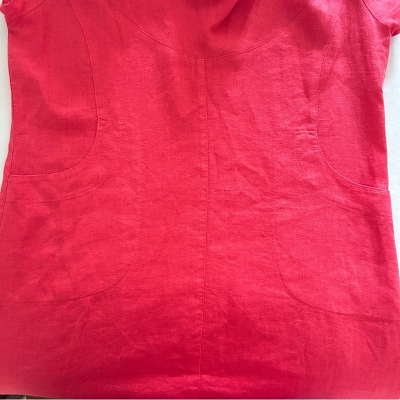 MOSAIC USA | Linen COWL NECK POCKET Shift Dress | Size Medium - Picture 12 of 13